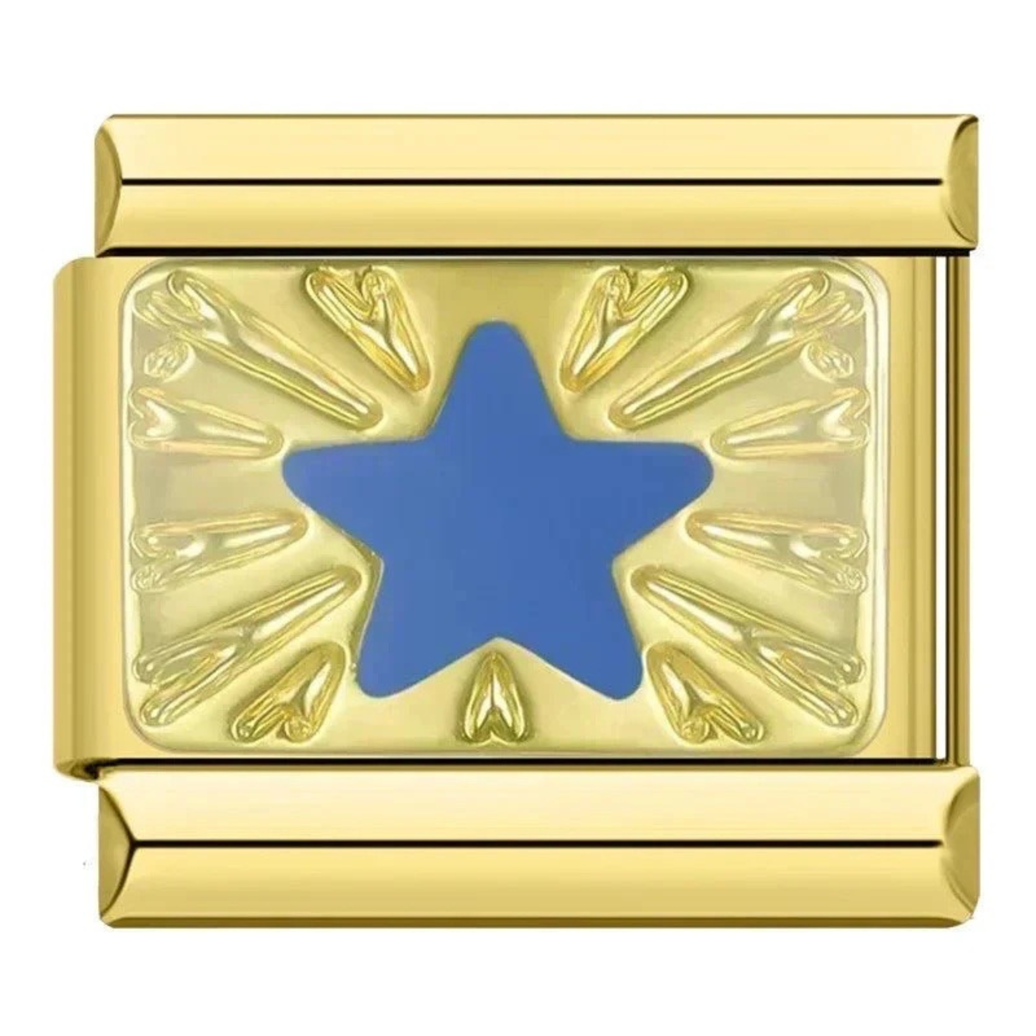 Blue Star Gold Charm