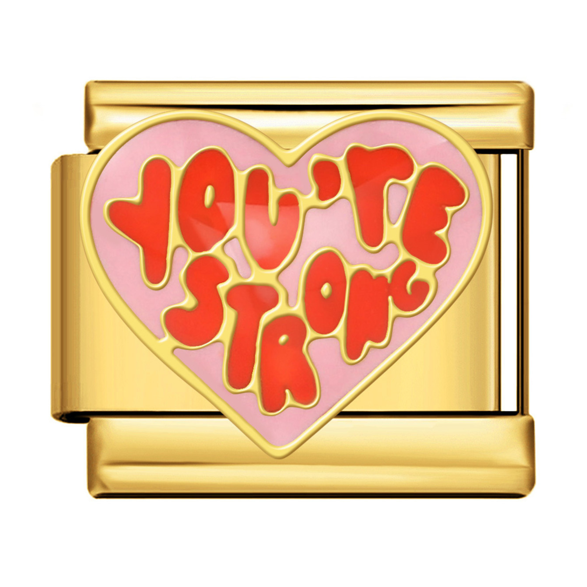 You're Strong Gold Charm