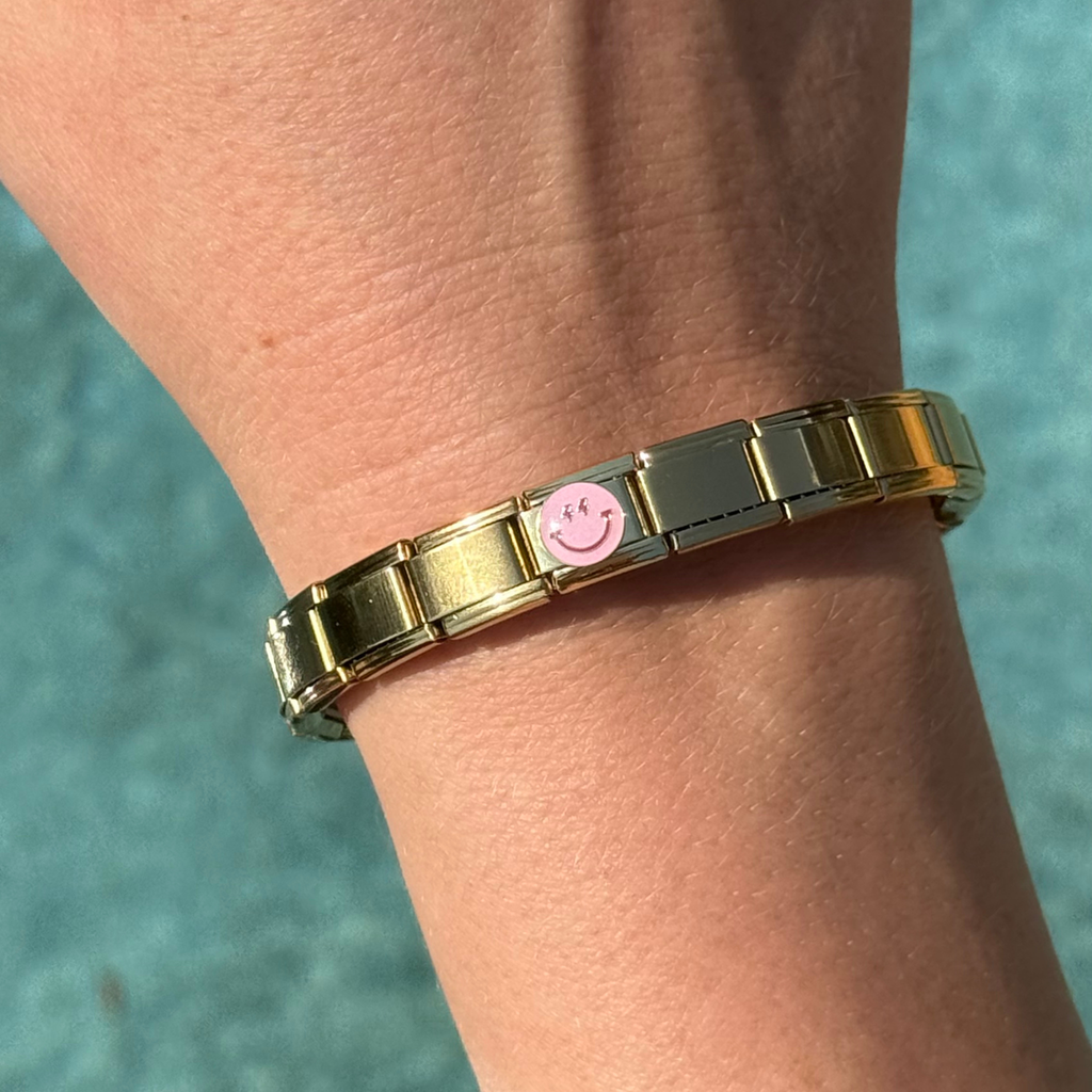 Smiley Face Gold Charm