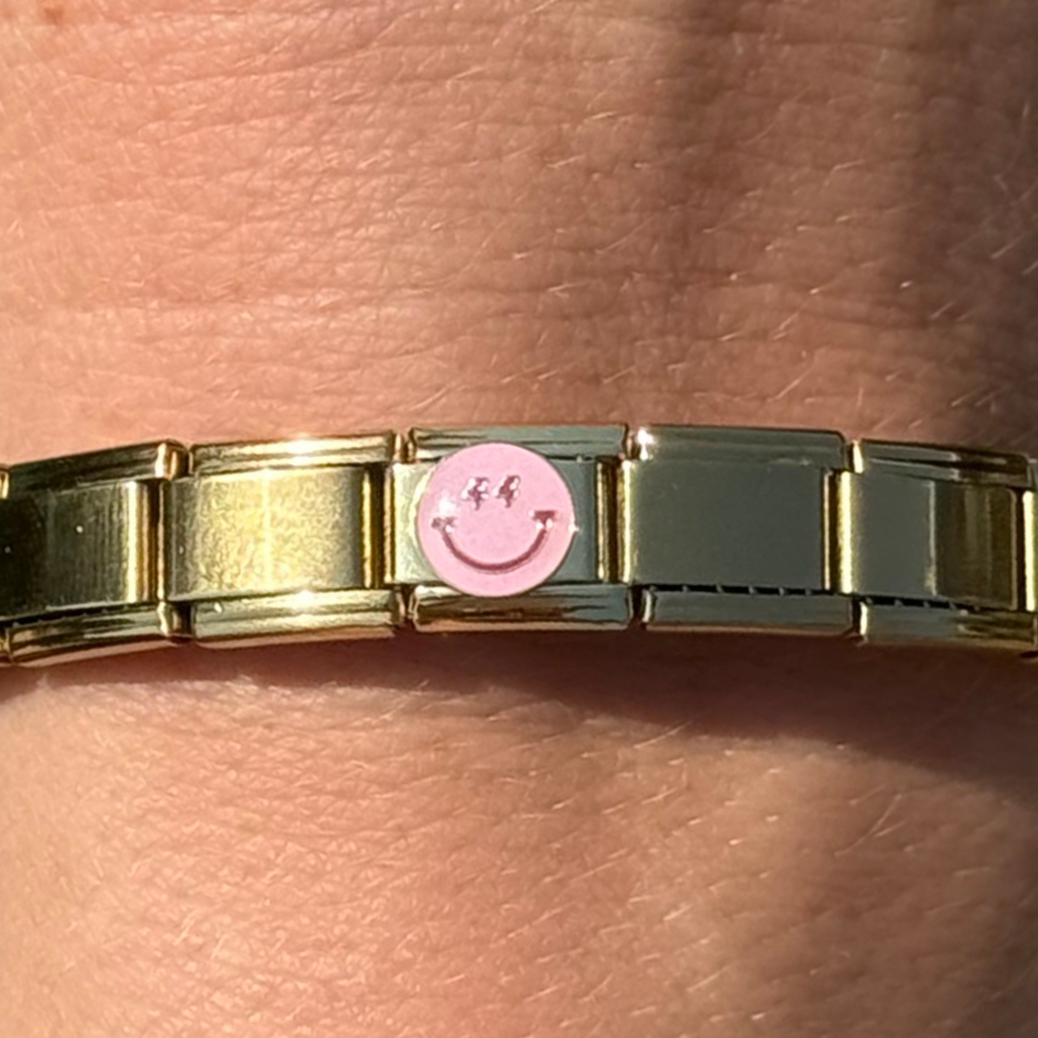 Smiley Face Gold Charm