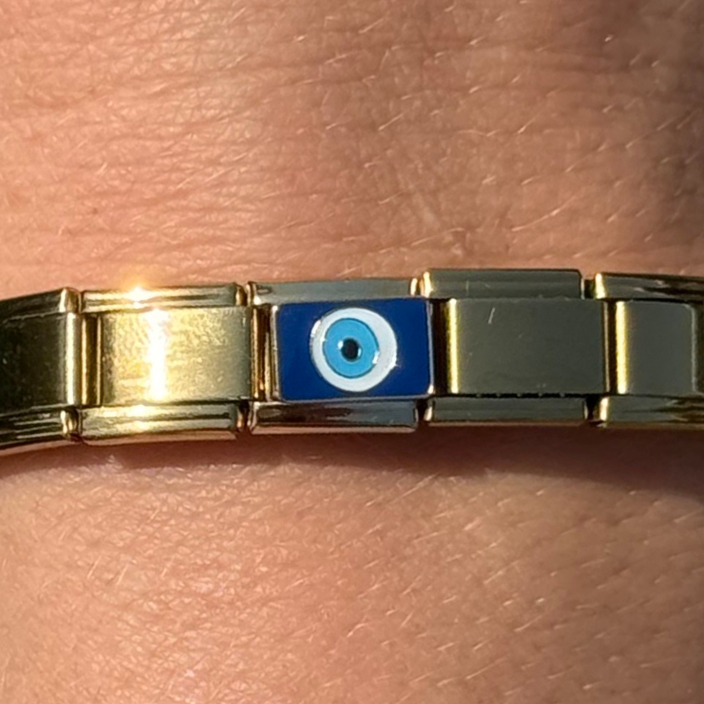 Blue Evil Eye Gold Charm