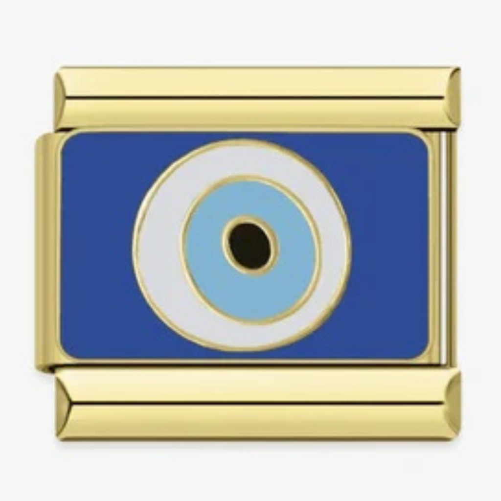 Blue Evil Eye Gold Charm