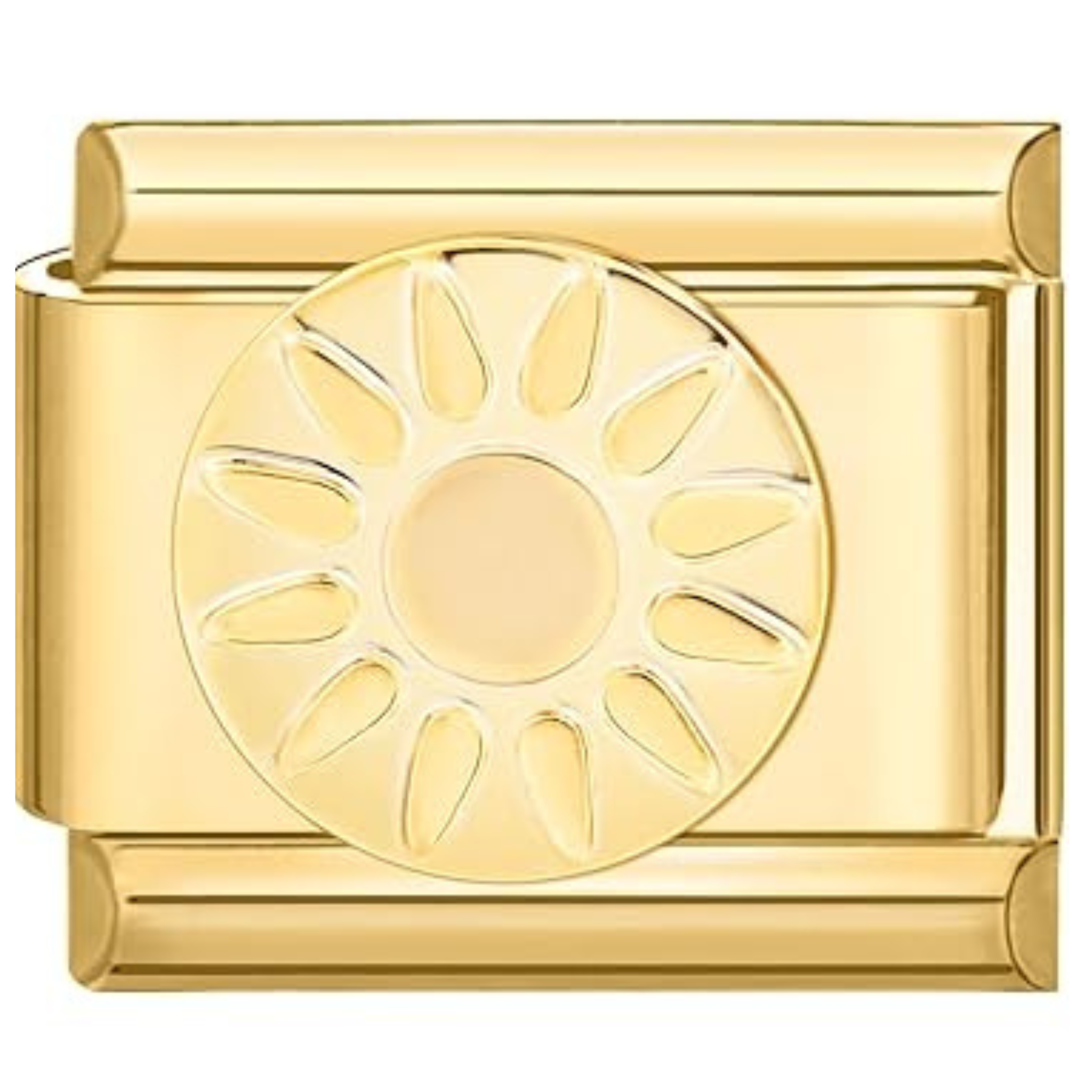 Golden Hour Sun Charm Gold
