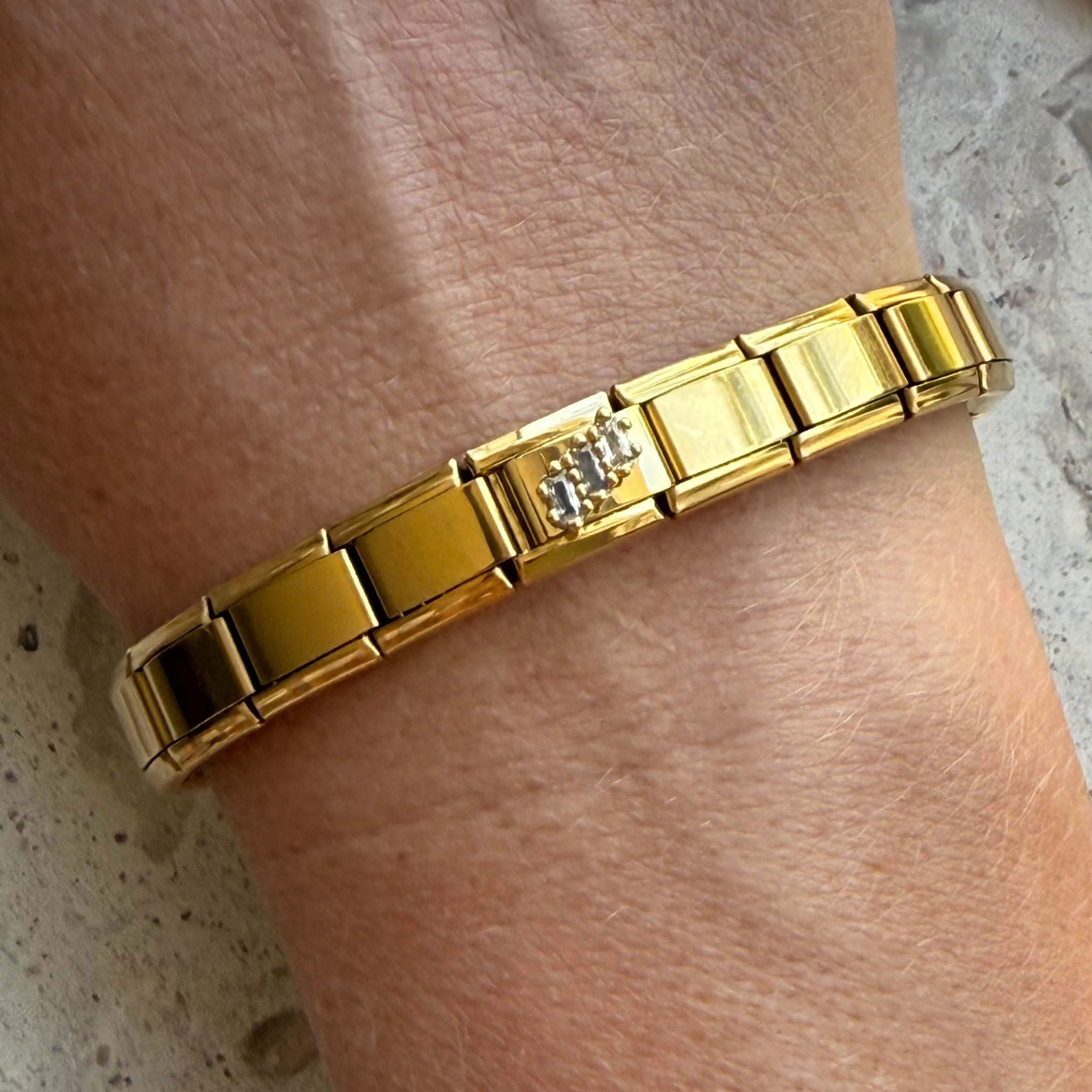 Three Pillars Gold Charm