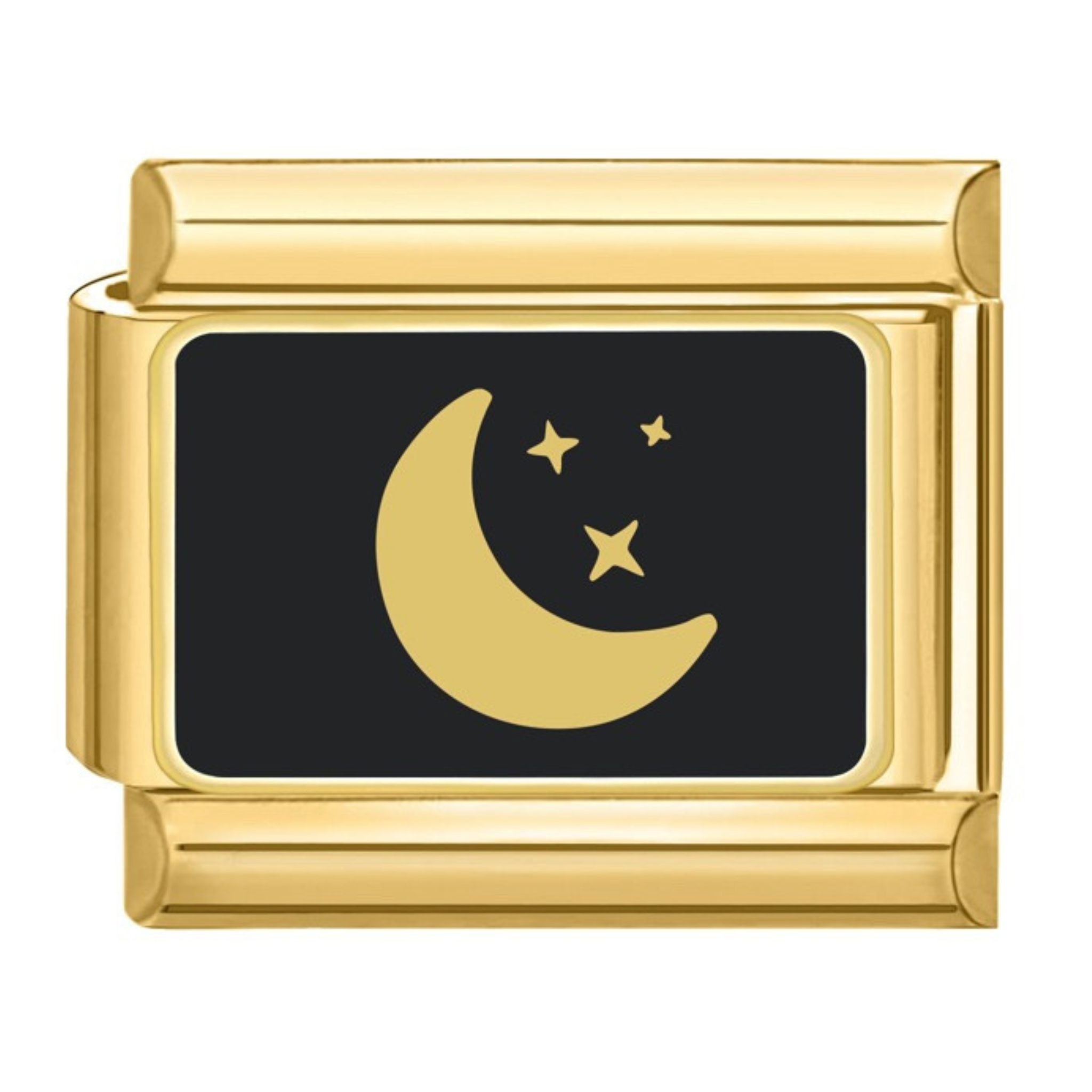 Cosmic Crescent Charm Gold