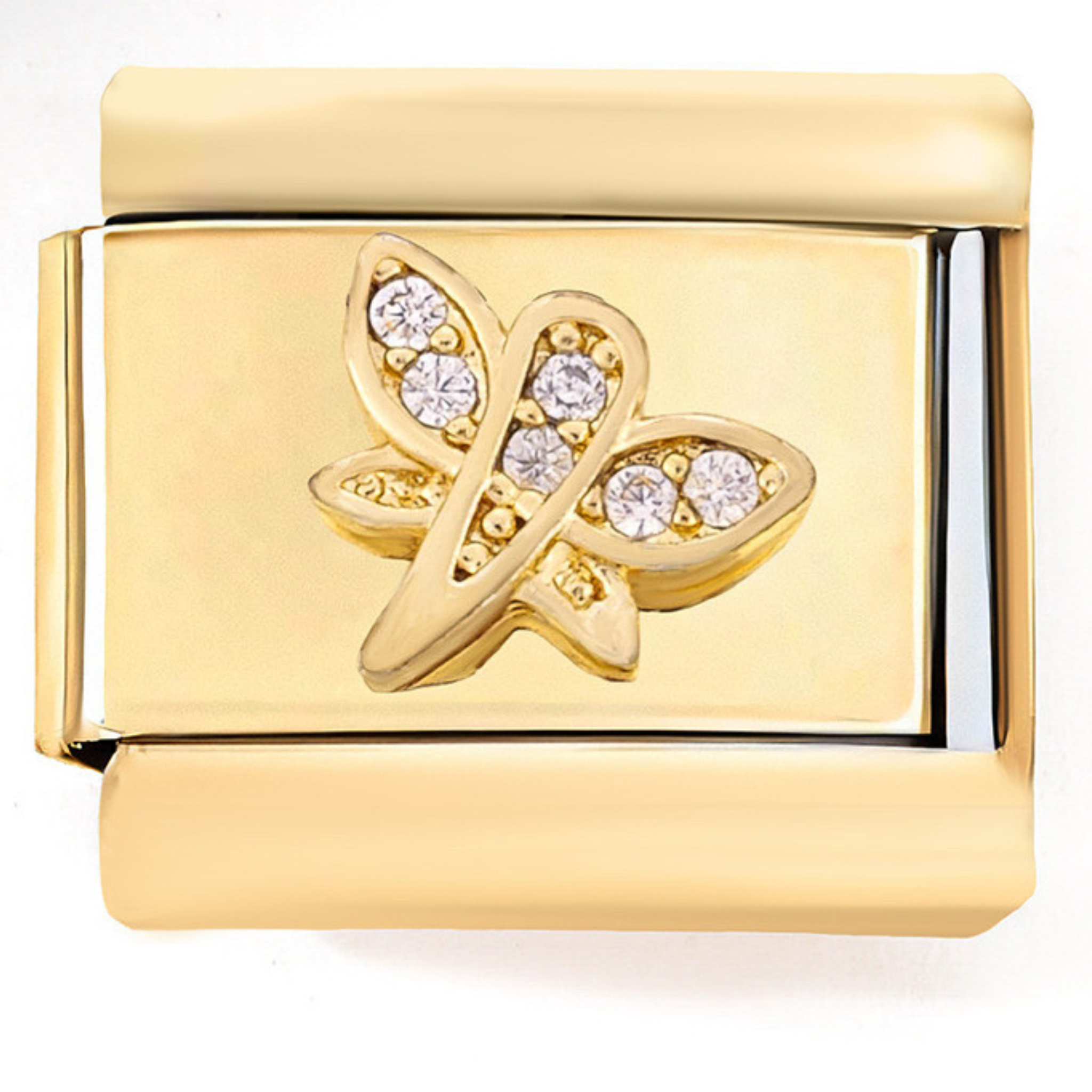 Diamond Flutter Gold Charm