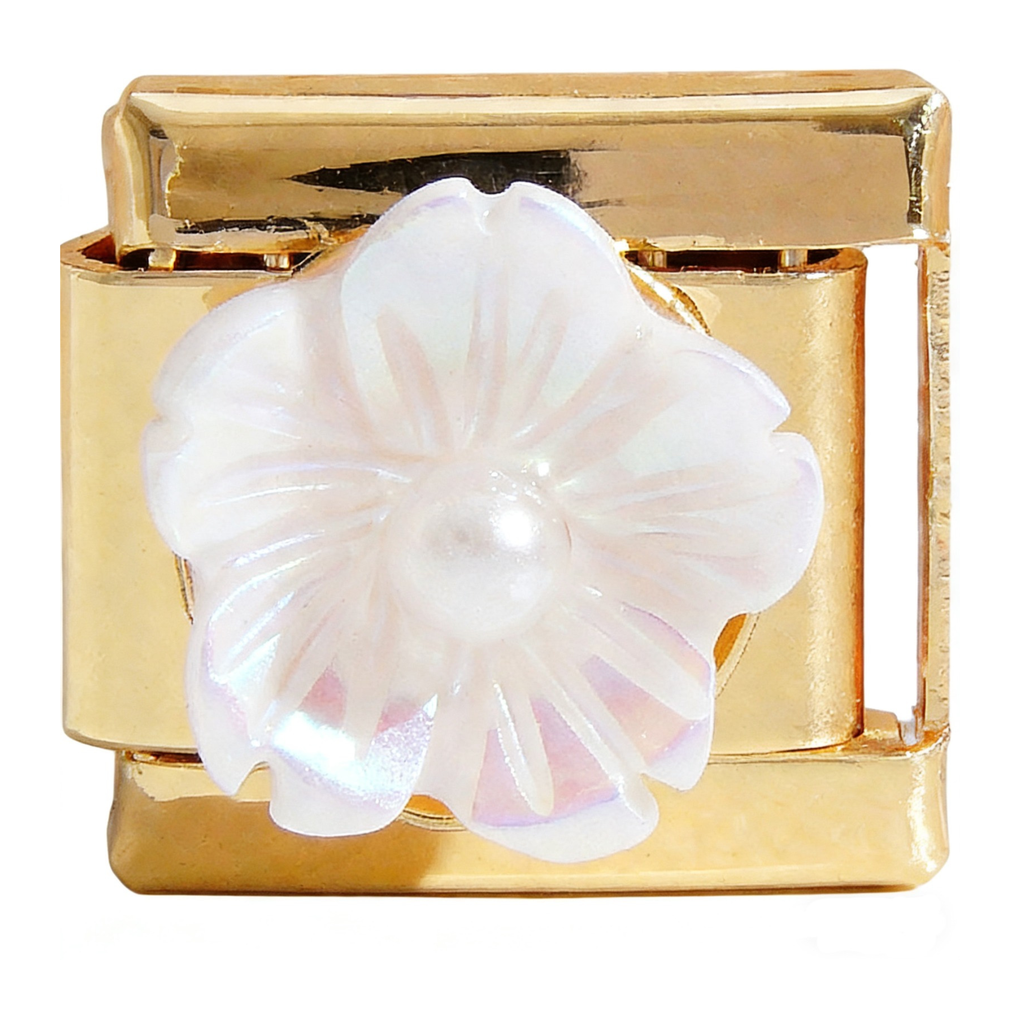Pearl Blossom Gold Charm