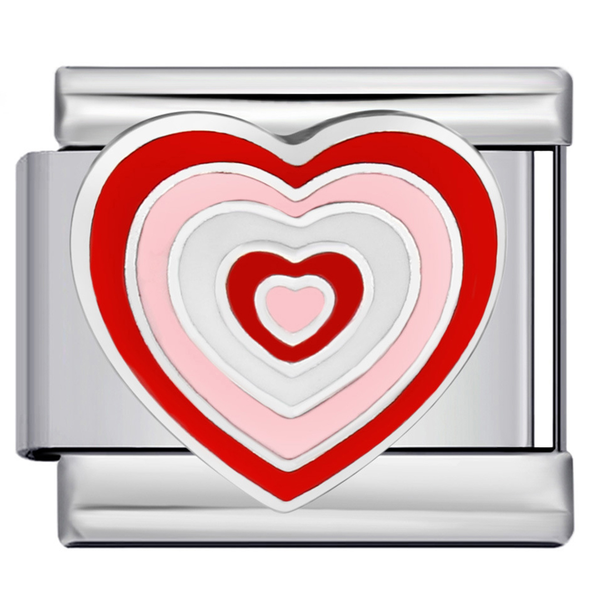 Pink + Red Heart Charm