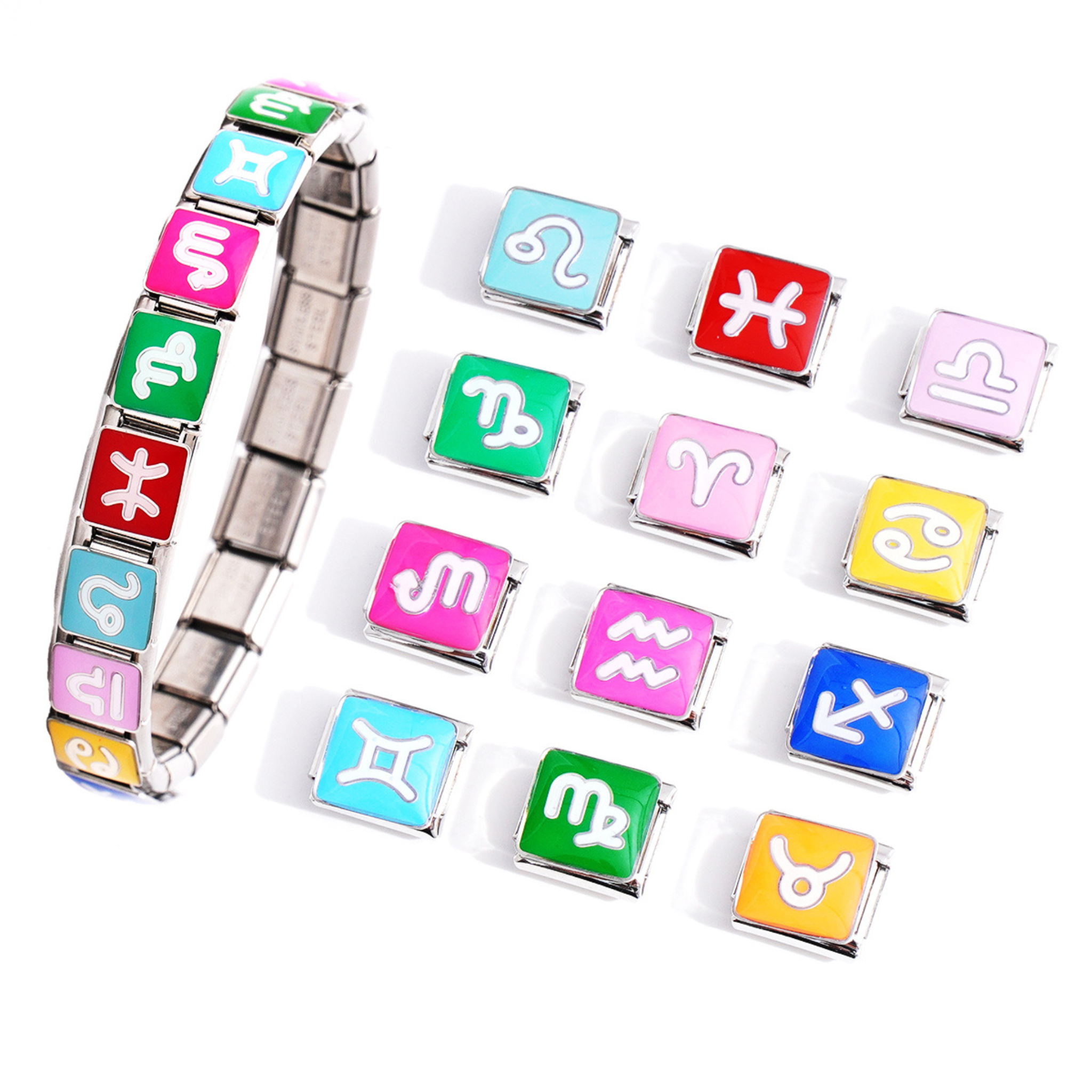 Silver Star Sign Charms